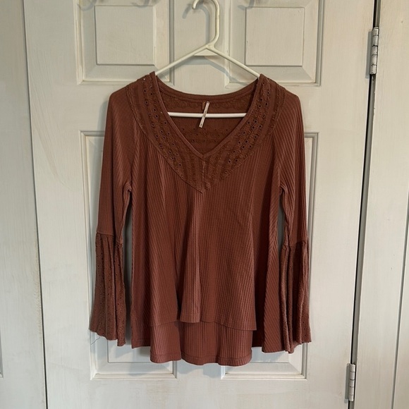 Free People Tops - Free People Mauve Long sleeve top size XS